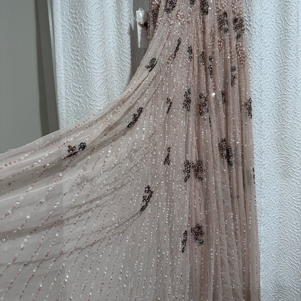 Mac Duggal Blush Embellished Pleated Maxi Gown Size 4 Style #93575 - Picture 15 of 15